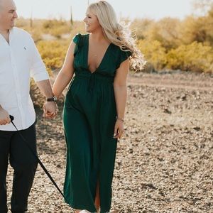 Size L - emeralds green dress